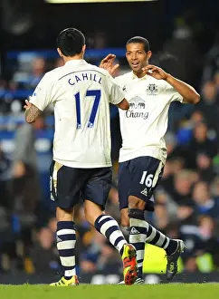 4 December 2010 Chelsea V Everton Prints: Cahill and Beckford: Unity in Victory - Equalizing Goal Celebration (Chelsea vs)