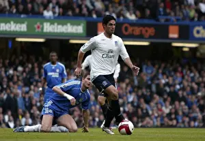 Chelsea v Everton - Mikel Arteta in action against Frank Lampard