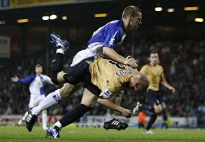 Images Dated 23rd August 2006: Clash of the Andys: Johnson vs Todd at Ewood Park - Everton vs Blackburn Rovers