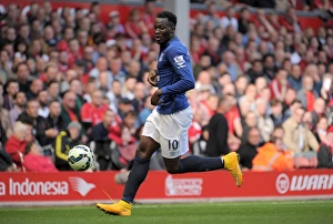 Framed Print : Clash at Anfield: Romelu Lukaku's Determined Battle