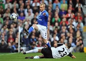 Fulham V Everton Prints: Clash at Craven Cottage: A Premier League Battle - Dempsey vs. Hibbert