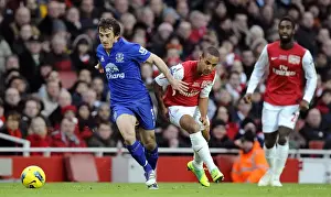 Framed Print : Clash at Emirates: Baines vs. Walcott - Intense Rivalry in Arsenal vs. Everton (10 December 2011) Framed Print : Clash at Emirates: Baines vs. Walcott - Intense Rivalry in Arsenal vs. Everton (10 December 2011)