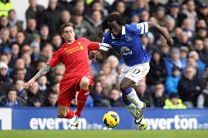 Everton 3 V Liverpool 3 : Goodison Park : 23-11-2013 Prints: Clash at Goodison Park: Agger vs