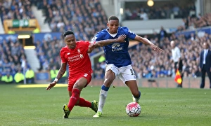 Everton V Liverpool - Goodison Park Prints: Clash at Goodison Park: A Battle Between Clyne and Galloway