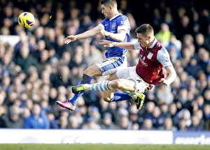 Everton 3 V Aston Villa 3 : Goodison Park : 02-02-2013 Prints: Clash at Goodison Park: A Battle of Wills – Mirallas vs