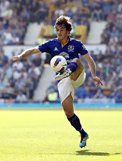 01 October 2011 Everton V Liverpool Prints: Clash at Goodison Park: Leighton Baines Rallies Everton Against Liverpool (October 1)