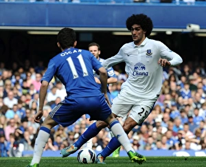 Chelsea 2 V Everton 1 : Stamford Bridge : 19-05-2013 Prints: Clash of the Midfield Titans: Oscar vs Fellaini (Chelsea 2-1, May 19, 2013)