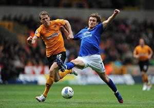 Clash at Molineux: Berra vs. Jelavic - Premier League Showdown between Wolverhampton Wanderers and Everton (06 May 2012)