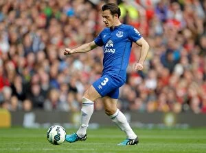 Manchester United v Everton - Old Trafford Collection: Clash at Old Trafford: Leighton Baines vs. Manchester United