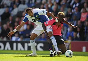 Clash on the Pitch: Nzonzi vs. Saha - A Premier League Battle at Ewood Park (August 14, 2010)