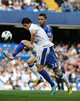 Chelsea 2 V Everton 1 : Stamford Bridge : 19-05-2013 Prints: Clash at Stamford Bridge: A Battle for Supremacy - Gary Cahill vs