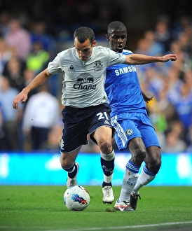 15 October 2011 Chelsea V Everton Prints: Clash at Stamford Bridge: Osman vs