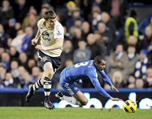 Framed Print : Clash at Stamford Bridge: Seamus Coleman vs. Ashley Cole - Everton vs. Chelsea (4 December 2010)