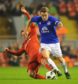 Framed Print : Clash of the Titans: Irwin vs. Baxter at Anfield - Premier Reserve League Battle