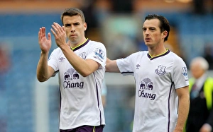 Framed Print : Coleman and Baines in Action: Everton vs. Burnley, Barclays Premier League (2014) Framed Print : Coleman and Baines in Action: Everton vs. Burnley, Barclays Premier League (2014)