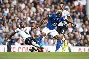 Images Dated 29th August 2015: Danny Rose vs. Arouna Kone: Intense Tackle at White Hart Lane (Tottenham Hotspur vs)