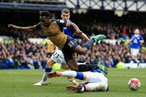 Images Dated 19th March 2016: Danny Welbeck's Reaction: A Tough Encounter at Goodison Park - Everton vs Arsenal