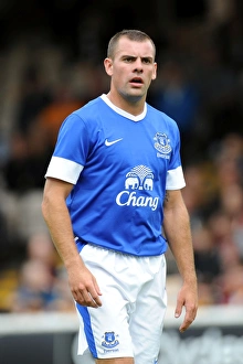 Season 2012-13 Prints: Darron Gibson in Action: Everton's Pre-Season Clash at Fir Park Stadium Against Motherwell