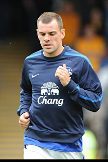 Season 2012-13 Prints: Darron Gibson in Action: Everton's Pre-Season Friendly against Motherwell at Fir Park Stadium