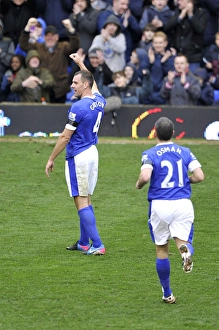 Everton 2 V Queens Park Rangers 0 : Goodison Park : 13-04-2013 Prints: Darron Gibson Scores Everton's First Goal Against Queens Park Rangers in BPL (13-04-2013)