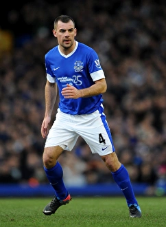 Everton 3 V Aston Villa 3 : Goodison Park : 02-02-2013 Prints: Darron Gibson's Dramatic Performance: Everton's Thrilling 3-3 Draw Against Aston Villa (02-02-2013)