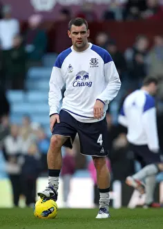 Darron Gibson's Pre-Match Training at Villa Park Ahead of Aston Villa vs. Everton (Barclays Premier League, 14 January 2012)