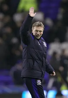 David Moyes and Everton Celebrate Premier League Victory Over Manchester City (31 January 2012, Goodison Park)