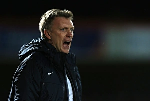 FA Cup : Round 3 : Cheltenham Town 1 V Everton 5 : Whaddon Road : 07-01-2013 Prints: David Moyes and Everton's FA Cup Triumph: A Dominant 5-1 Victory over Cheltenham Town (07-01-2013)
