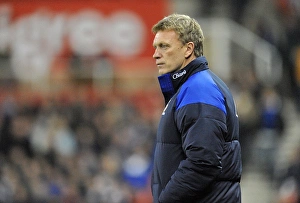 01 May 2012 V Stoke City, Britannia Stadium Prints: David Moyes at the Touchline: Everton vs Stoke City