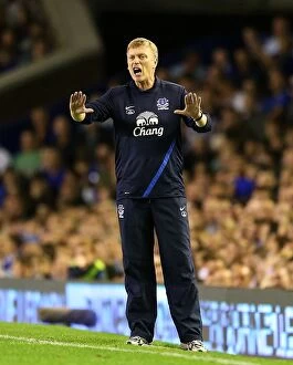 Everton 1 v Manchester United 0 : Goodison Park: 20-08-2012 Collection: David Moyes at the Touchline: Everton's 1-0 Victory Over Manchester United (2012)
