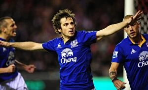 Images Dated 26th December 2011: December Drama: Leighton Baines Scores the Penalty Winner for Everton at Sunderland's Stadium of
