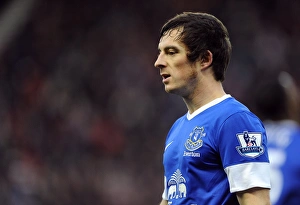 Stoke City 1 V Everton 1 : Britannia Stadium : 15-12-2012 Prints: Decisive Draw: Leighton Baines at Britannia Stadium - Everton vs Stoke City (December 15)