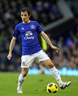 11 December 2010 Everton v Wigan Athletic Collection: Decisive Moment: Leighton Baines at Goodison Park - Everton vs Wigan Athletic