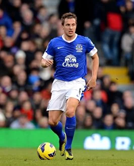 Images Dated 3rd November 2012: Defiant Phil Jagielka: Everton's Unyielding Performance at Fulham (November 3, 2012)