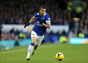 Everton 0 v Sunderland 1 : Goodison Park : 26-12-2013 Collection: Dejected Mirallas: Everton's Agonizing 0-1 Loss to Sunderland (December 26, 2013 – Goodison Park)