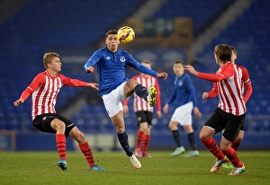 Delial Brewster in Action: Everton's Youth Star Shines at Goodison Park during FA Youth Cup Match against Southampton