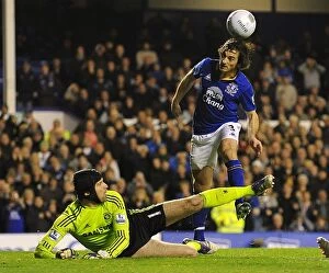 Images Dated 26th October 2011: Denied: Leighton Baines Heartbreaking Missed Penalty vs. Chelsea in Carling Cup