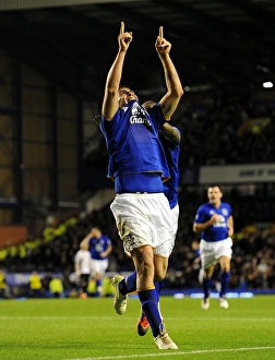 FA Cup - Round 4 - Everton V Fulham - 27 January 2012 Prints: Denis Stracqualursi's FA Cup Goal: Everton's First Against Fulham at Goodison Park (January 2012)