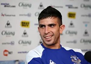 Player Feature Prints: Denis Stracqualursi's Welcome: Everton's New Signing Unveiled at Finch Farm Press Conference