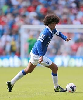 Images Dated 31st August 2013: Determined Fellaini: 0-0 Stalemate at Cardiff City vs. Everton, Premier League (2013)