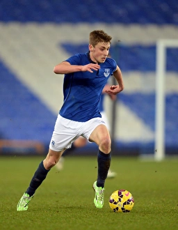 FA Youth Cup Prints: Determined Joseph Williams Leads Everton's Youth Team in FA Cup Battle against Southampton at Goodison Park
