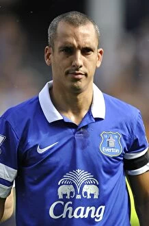 Images Dated 24th August 2013: Determined Leon Osman Leads Scoreless Everton in Battle Against West Bromwich Albion (August 24)