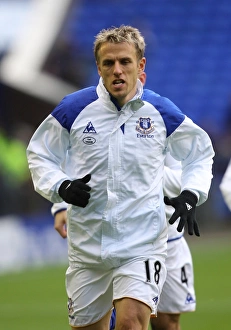 FA Cup - Round 5 - Everton V Blackpool - 18 February 2012 Prints: Determined Phil Neville Leads Everton to FA Cup Fifth Round Victory over Blackpool at Goodison Park
