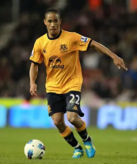 01 May 2012 V Stoke City, Britannia Stadium Prints: Determined Steven Pienaar Leads Everton to Victory Against Stoke City (01 May 2012)