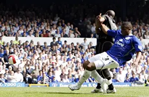 Determined Strike: Victor Anichebe Scores for Everton Against Portsmouth at Goodison Park, FA Barclays Premiership, May 5, 2007