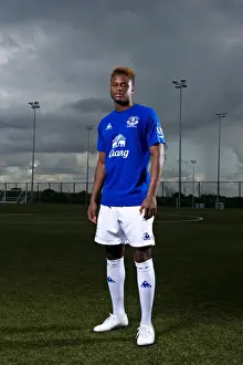 Magaye Gueye Prints: Determined Striker: Magaye Gueye of Everton Football Club