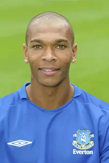 Determined Striker: Marcus Bent of Everton Football Club