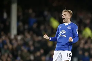Everton V Stoke City - Goodison Park Prints: Deulofeu Doubles: Everton's Thrilling Victory over Stoke City in the Premier League