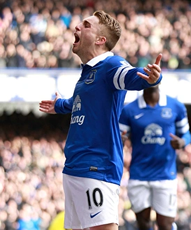 Everton 2 V Cardiff City 1 : Goodison Park : 15-03-2014 Prints: Deulofeu Strikes: Everton Takes the Lead Against Cardiff City in Premier League (15-03-2014)