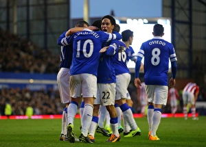 Everton 4 V Stoke City 0 : Goodison Park : 30-11-2013 Prints: Deulofeu Strikes First: Everton's 4-0 Victory Over Stoke City (30-11-2013)